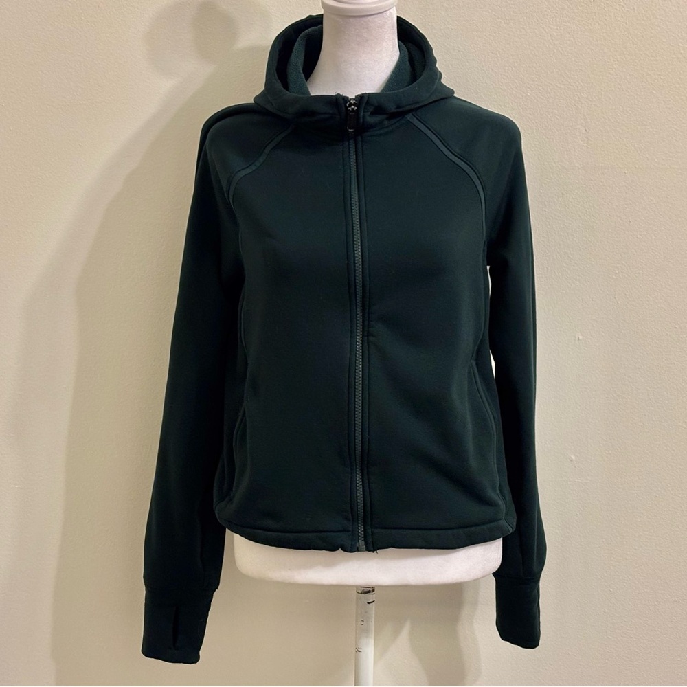 Athleta Unstoppable Cypress Green Fleece Lined Full Zip Jacket Size XXS